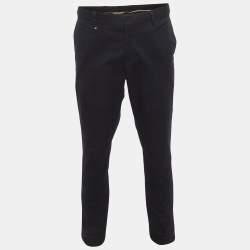 Pre Owned Boss By Hugo Boss Blue Gabardine Trousers  XL/Waist 36"