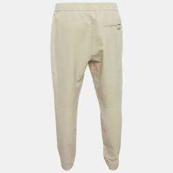 Pre Owned Boss By Hugo Boss Sage Green Synthetic T-Flex Pants L