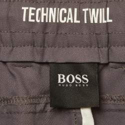 مملوكة مسبقًا Boss By Hugo Boss Grey Technical Twill Spectre Shorts XXL