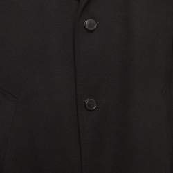 Pre Owned Boss By Hugo Boss Black Wool Felt Morgan Coat XL