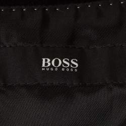Pre Owned Boss By Hugo Boss Black Wool Felt Morgan Coat XL