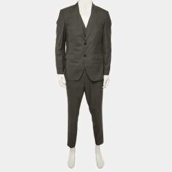 Pre Owned Boss By Hugo Boss Grey Wool H-Jackson 3 Piece Suit M