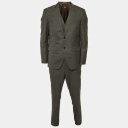 Pre Owned Boss By Hugo Boss Grey Wool H-Jackson 3 Piece Suit M