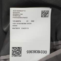 مملوكة مسبقًا بدلة بوس باي هوغو بوس صوف رمادي فيرجن بليزر وبنطلون مقاس ضخم جدا - إكس إكس لارج