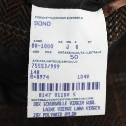 Pre Owned معطف توييد بني بوس باي هوغو بوس مقاس كبير