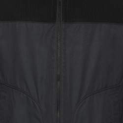 Pre Owned Boss By Hugo Boss Navy Blue Gabardine and Rib Knit Jacket XXL