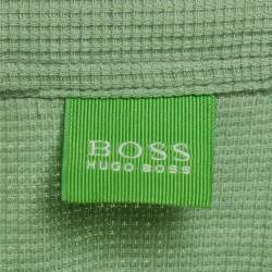 Pre Owned تي شيرت بولو بوس باي هوغو بوس رمادي جيرسي قطن كبير الحجم