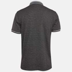 مملوكة مسبقًا Boss By Hugo Boss Black Mesh Jersey Polo T-Shirt L