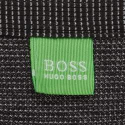مملوكة مسبقًا Boss By Hugo Boss Black Mesh Jersey Polo T-Shirt L