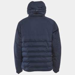 Pre Owned Boss by Hugo Boss Blue Synthetic Calpau Puffer Jacket L