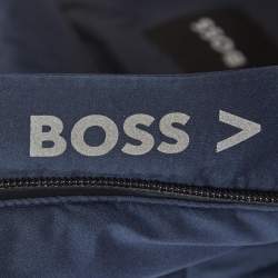 Pre Owned Boss by Hugo Boss Blue Synthetic Calpau Puffer Jacket L