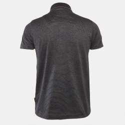 مملوكة مسبقًا Boss By Hugo Boss Blue Jersey Teatina Polo T-Shirt S
