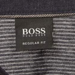 مملوكة مسبقًا Boss By Hugo Boss Blue Jersey Teatina Polo T-Shirt S