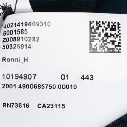 Pre Owned Boss By Hugo Boss Black/Teal Blue Cotton Slim Fit Shirt XL