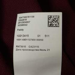 Pre Owned Boss By Hugo Boss Purple Cotton Knit Polo T-Shirt L