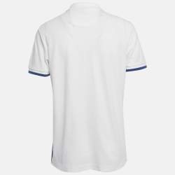 Pre Owned Boss by Hugo Boss White Cotton pique Polo T-Shirt L