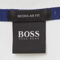 Pre Owned Boss by Hugo Boss White Cotton pique Polo T-Shirt L