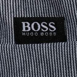 مملوكة مسبقًا Boss By Hugo Boss Grey Striped Bugnara Polo T-Shirt XL