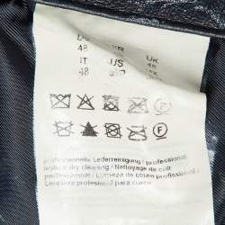 مملوكة مسبقًا Boss By Hugo Boss Midnight Blue Leather Jacket M