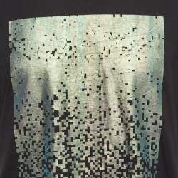 Pre Owned تي شيرت بوس باي هوغو بوس جيرسي جرافيك أسود براق - مقاس كبير (لارج)