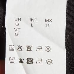 Pre Owned تي شيرت بوس باي هوغو بوس جيرسي جرافيك أسود براق - مقاس كبير (لارج)