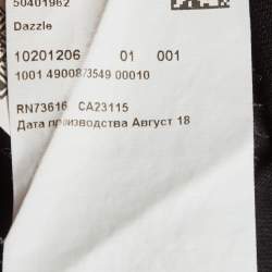 Pre Owned تي شيرت بوس باي هوغو بوس جيرسي جرافيك أسود براق - مقاس كبير (لارج)