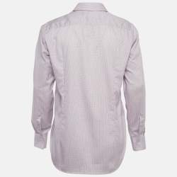 Pre Owned قميص بوس باي هوغو بوس قطن كارو بنفسجي جوليان مقاس كبير