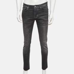 مملوكة مسبقًا Boss By Hugo Boss Black Denim Taber Tapered Fit Jeans M Waist 34" 