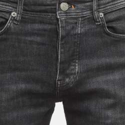 مملوكة مسبقًا Boss By Hugo Boss Black Denim Taber Tapered Fit Jeans M Waist 34" 