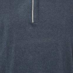 مملوكة مسبقًا سترة بوس باي هوغو بوس بيويس تريكو قطن وكشمير أزرق XXL