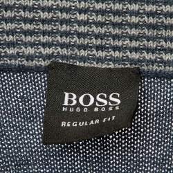 مملوكة مسبقًا سترة بوس باي هوغو بوس بيويس تريكو قطن وكشمير أزرق XXL