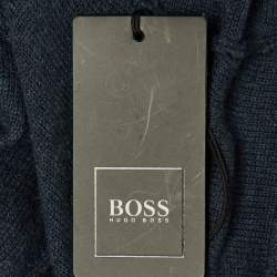 مملوكة مسبقًا سترة بوس باي هوغو بوس بيويس تريكو قطن وكشمير أزرق XXL