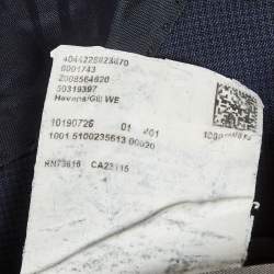 مملوكة مسبقًا Boss By Hugo Boss Blue Checks Wool Super 120 Blazer L