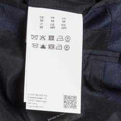 مملوكة مسبقًا Boss by Hugo Boss Blue Checks Wool Slim Fit Blazer 4XL