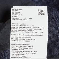 مملوكة مسبقًا Boss by Hugo Boss Blue Checks Wool Slim Fit Blazer 4XL