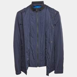 مملوكة مسبقًا Boss by Hugo Boss Blue Synthetic Quilted Jacket XL
