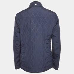 مملوكة مسبقًا Boss by Hugo Boss Blue Synthetic Quilted Jacket XL