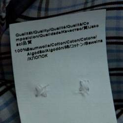 مملوكة مسبقًا قميص بوس باي هوغو بوس أزرار أمامية قصة إعتيادية قطن كاروهات M