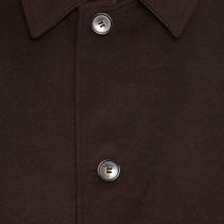 Boss By Hugo Boss Brown Wool and Cashmere The Task9 Overcoat 2XL