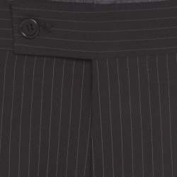 Pre Owned Boss by Hugo Boss Black Striped Wool Einstein/Sigma Suit XL