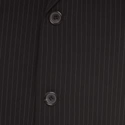 Pre Owned Boss by Hugo Boss Black Striped Wool Einstein/Sigma Suit XL