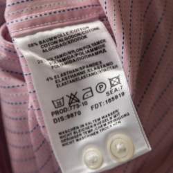 Pre Owned Boss By Hugo Boss Pink Striped Cotton Button Front Long Sleeve Shirt XL