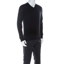 Pre Owned Boss By Hugo Boss Black Wool Slim Fit Baku-Z Jumper S