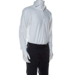 مملوكة مسبقًا Boss By Hugo Boss White Cotton Regular Fit Gerald Shirt M