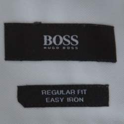 مملوكة مسبقًا Boss By Hugo Boss White Cotton Regular Fit Gerald Shirt M
