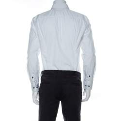 Pre Owned Boss by Hugo Boss White Cotton Slim Fit Juri Shirt L