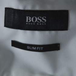 Pre Owned Boss by Hugo Boss White Cotton Slim Fit Juri Shirt L
