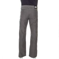 Pre Owned Boss By Hugo Boss Grey Cotton Oklahoma Trousers L