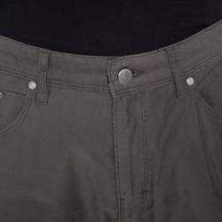 Pre Owned Boss By Hugo Boss Grey Cotton Oklahoma Trousers L