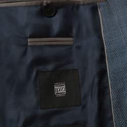 مملوكة مسبقًا جاكيت بليزر بوس باي هوغو بوس جين صوف أزرق L